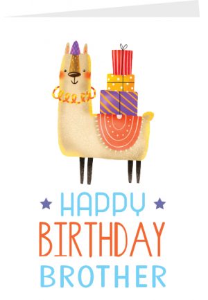 Happy Birthday Llama Brother